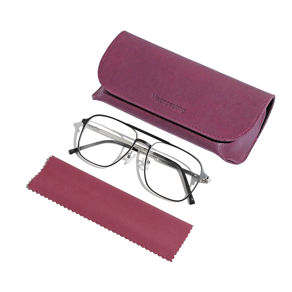 Fashionable Custom LOGO Unique Branded Leather Optical Glass Luxury Case Portable Soft  PU Eyewear Packaging Sunglasses Case