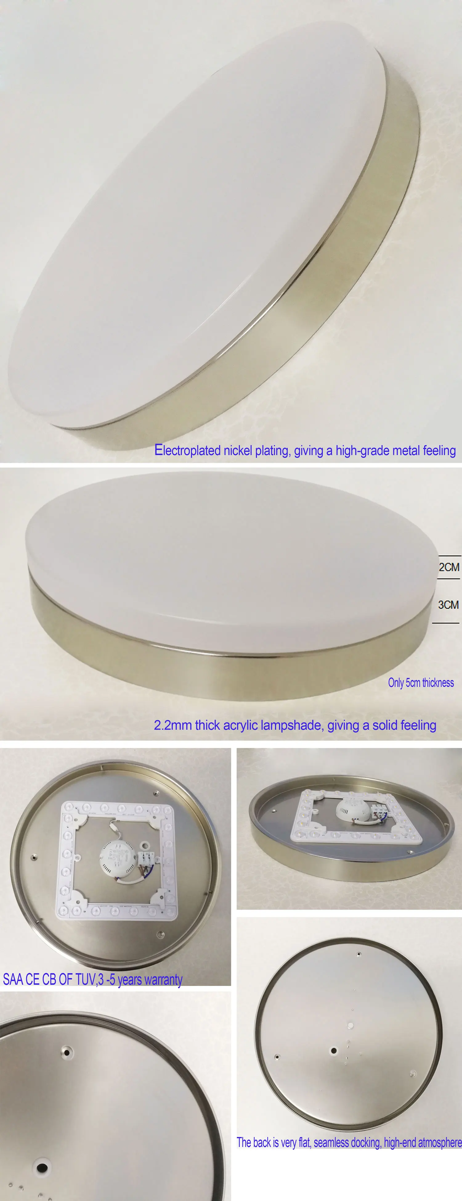 HOT sales TUV CE ERP Ultra-thin slim round led LED Deckenlampe for EU Germany market