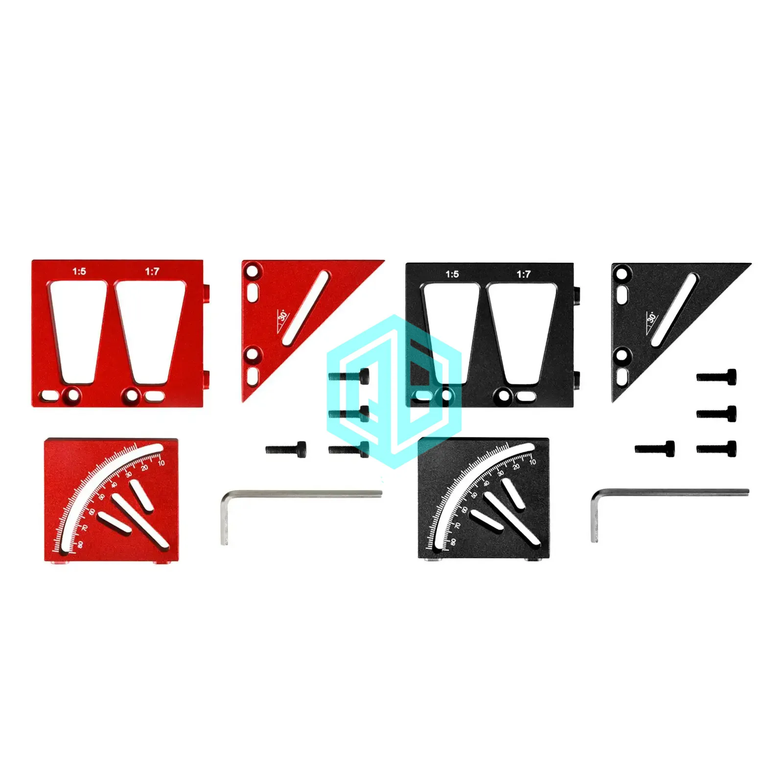 CNC Machining Anodized Steel Parts Metal Milling Square Ruler Square Protractor Carpenter Tools with High Quality Aluminum