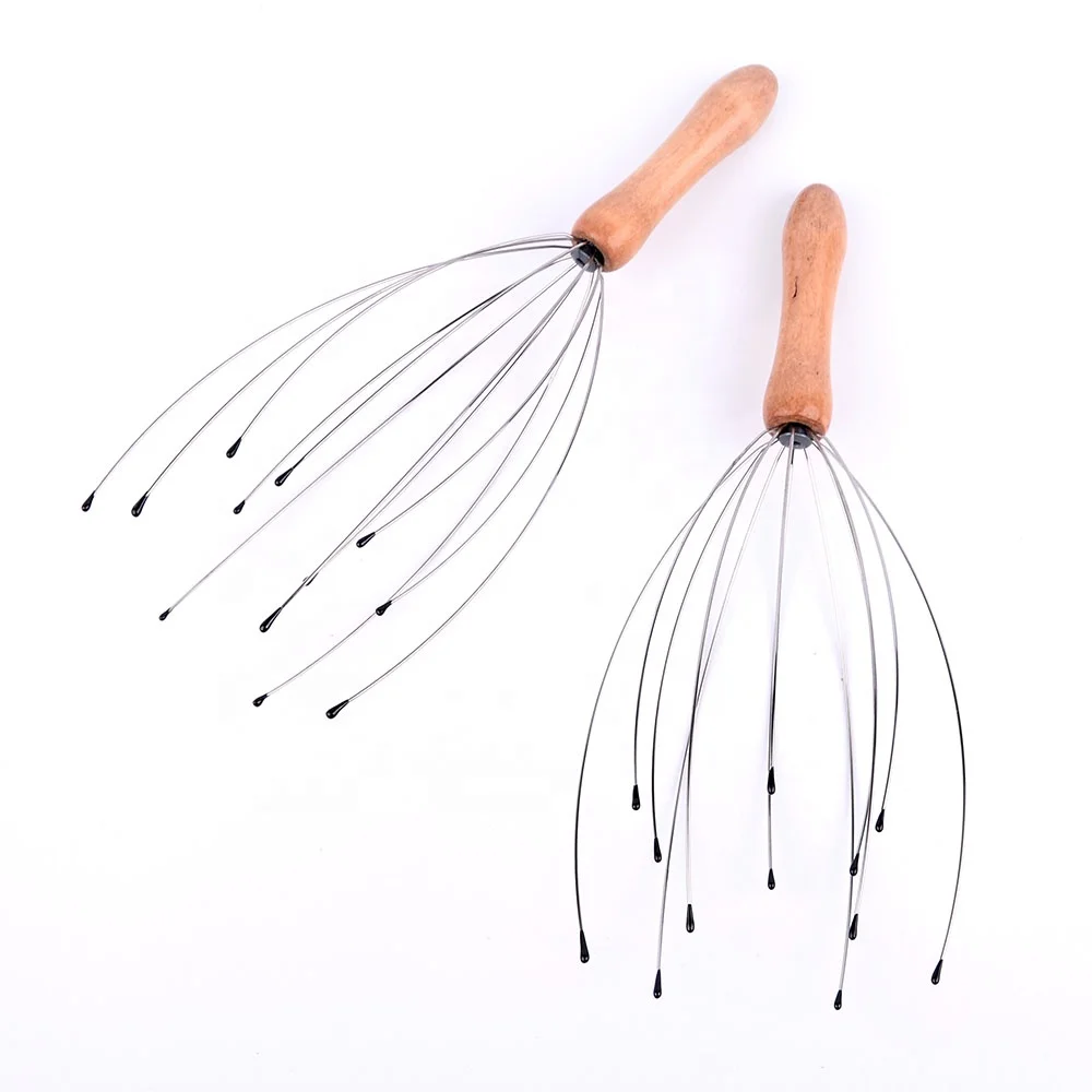 Wholesale Scalp Massager For Head Body Relaxing Wood Handle Head Scratcher Massager