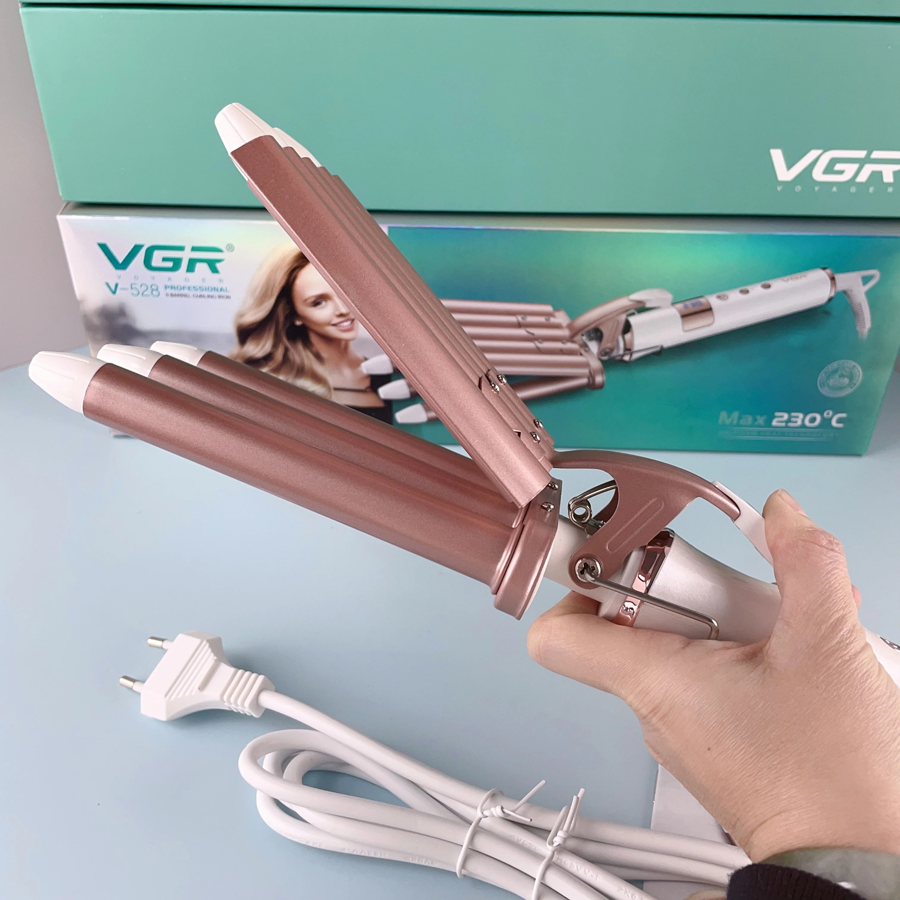 Vgr V-528 Professional Hair Curling Iron Electric Ceramic Coating Automatic Hair Curler Rotating