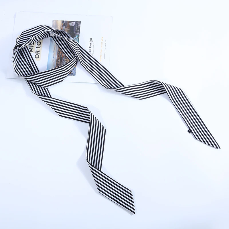 
Wholesale Fashion Printing Long Strip scarf Decorative Silk Scarf 
