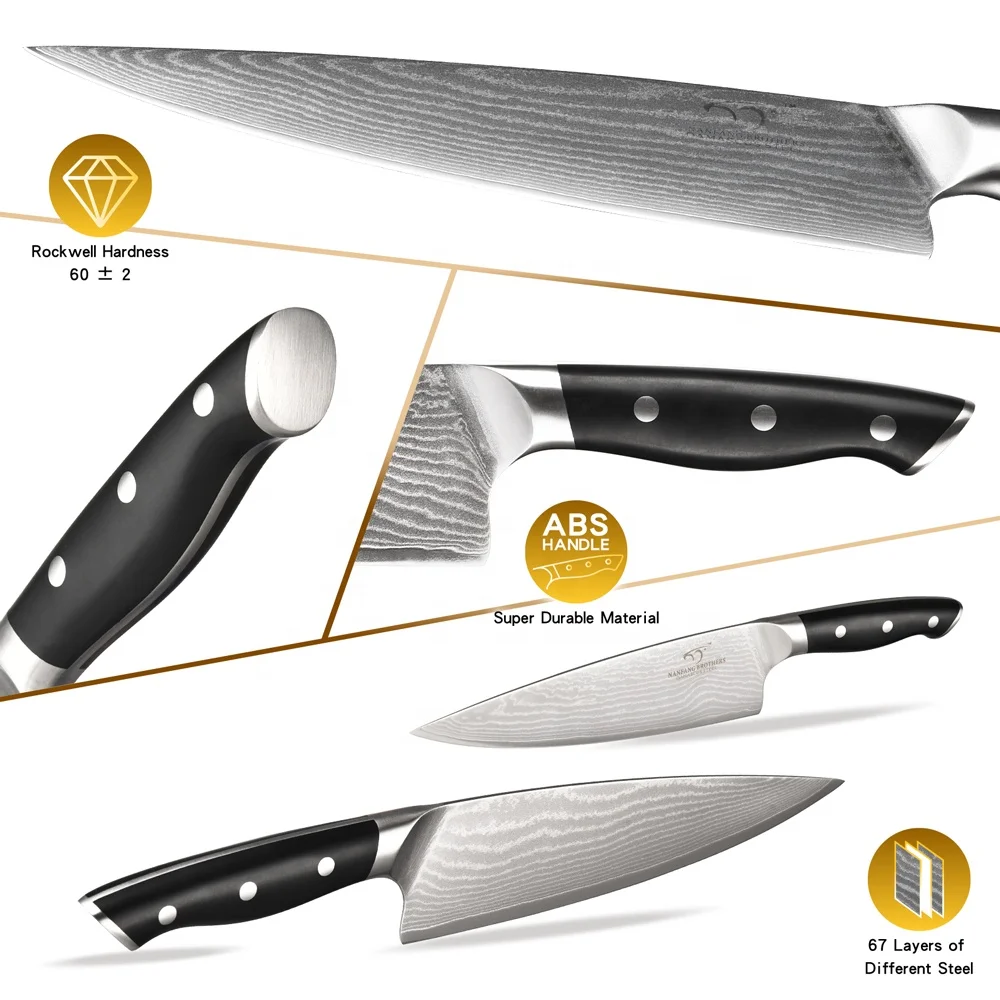 15 шт. набор профессиональных дамасских ножей для шеф-повара кухонный нож стейка с персиковым деревянным блоком