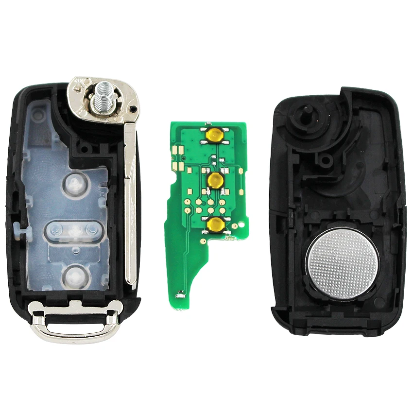3 Button Folding Remote Key Flip Car Key 434MHz 5K0 837 202 AD CAN / ID48 Chip For VW Passat Tiguan Polo Beetle Golf Jetta Caddy