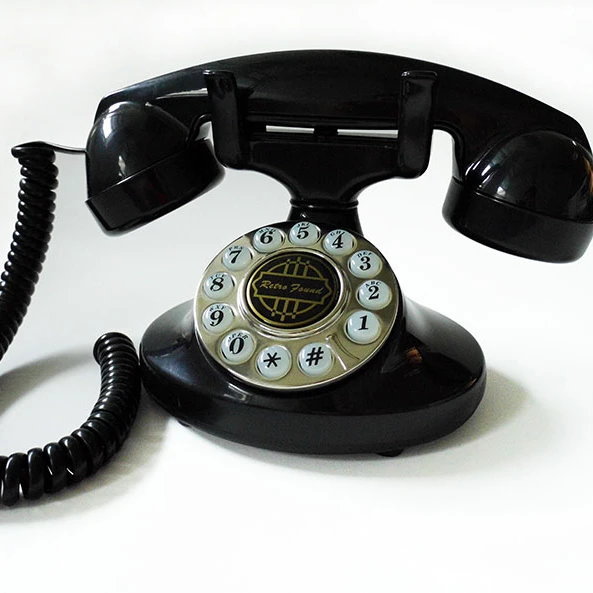 Home Decor Classic Wired Desk Telephone Push Button Corded Phone