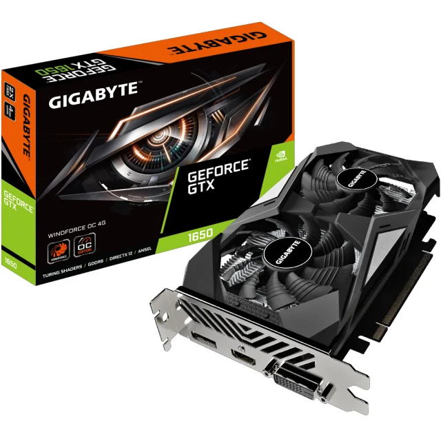 Для Gigabyte GeForce GTX 1650 D6 WINDFORCE OC 4G (rev. 2,0) игровая видеокарта 1650 gpu для ПК с поддержкой rtx1650 4 Гб GDDR6