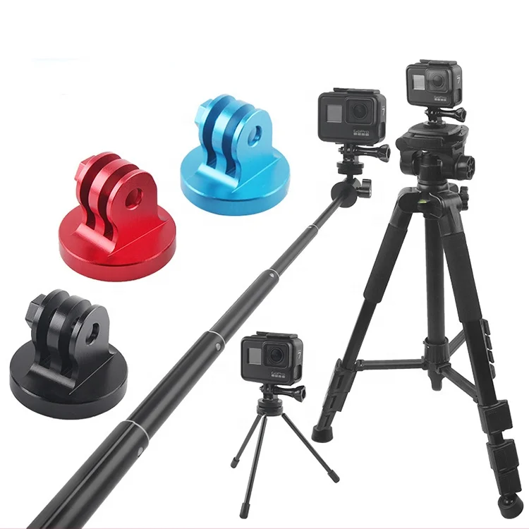 Aluminum alloy adapter Sports Camera Accessories tripod 1 / 4 metal conversion base fixed base For Gopro