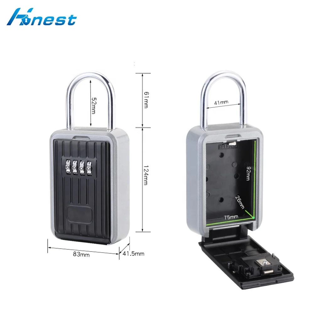water proof  lock box combination keys safe  key safe box with shackle outdoor