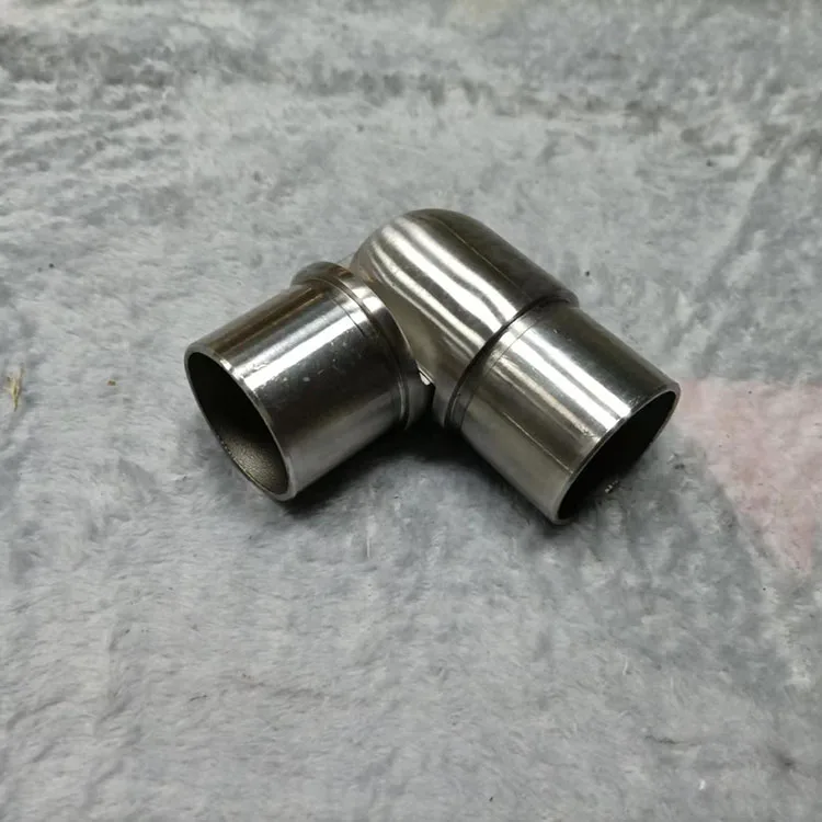 SUS304/316 stair handrail accessories railing pipe connectors stainless steel elbow pipe fitting