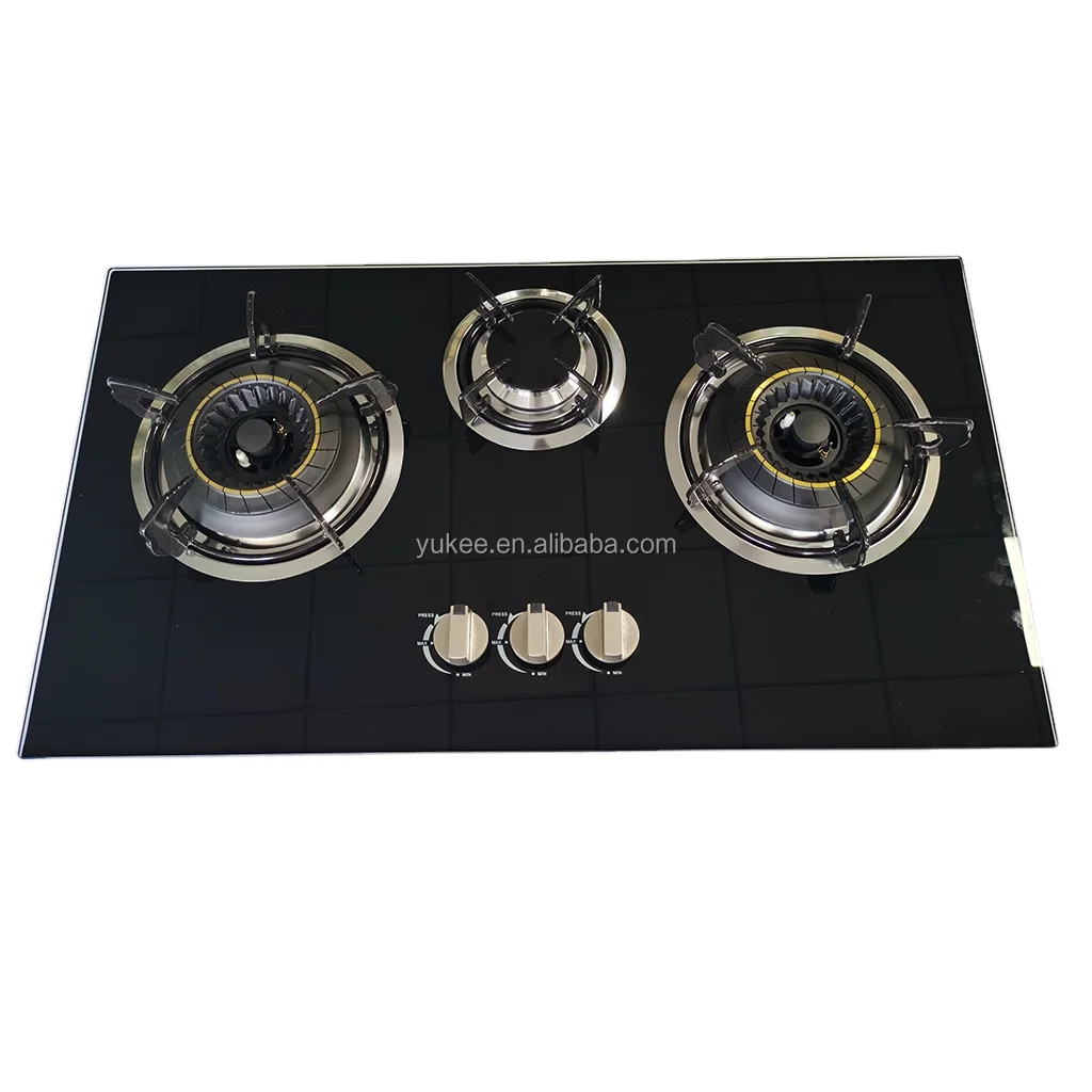 Safety Device FFD built-in Cocina de gas brass burner cooktop indoor 3 burner gas stove cooker