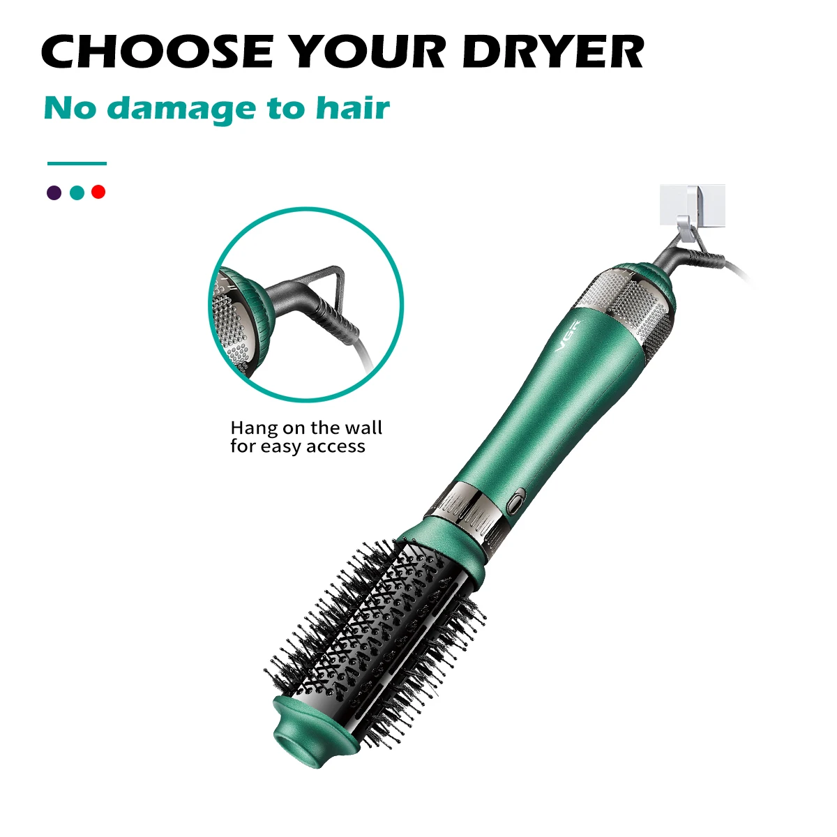 VGR V-493 4 in1 hair dryer styler power cord hot air brush comb  professional electric hair straightener