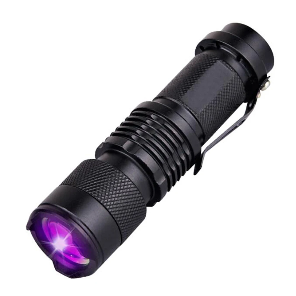 UV Flashlight Mini LED Torch 395nm Blacklight Wavelength Violet Light