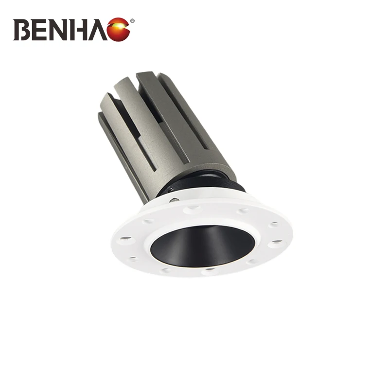 Aluminum 3W 5W Anti-glare High CRI Tiltable Round Small Indoor Flush Mounted COB LED Spotlight for Display