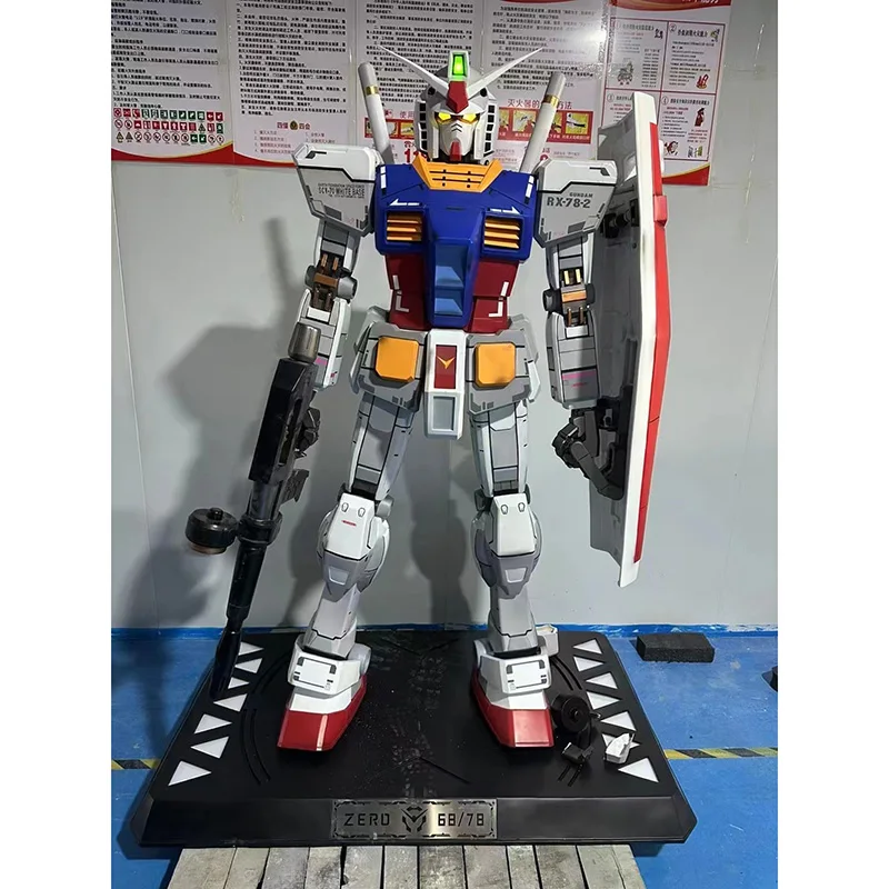 2024 Лидер продаж украшение для дома как в реальной жизни из стекловолокна Gundam Gaoda скульптура робота наличии на продажу