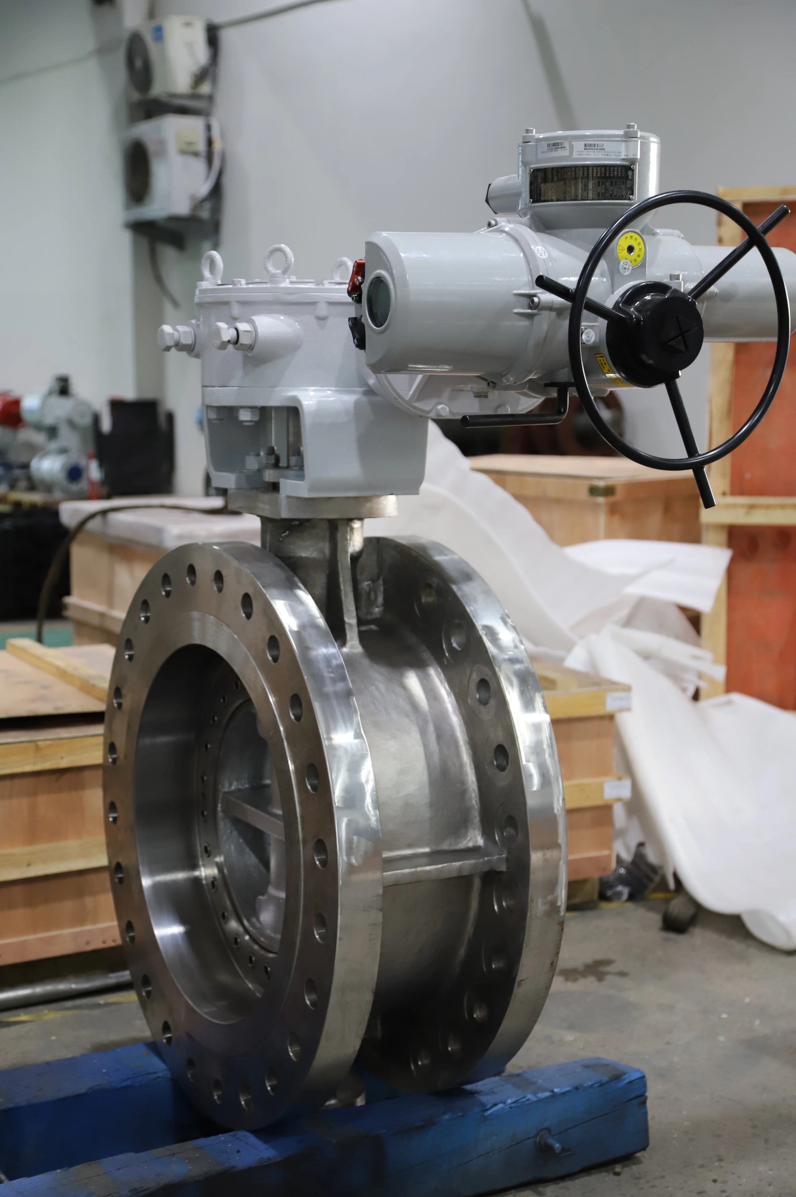 Soft Seal 600mm 24-Inch Center Line Large Diameter Ductile Iron Turbine Flanged Chilled Water Butterfly Valve