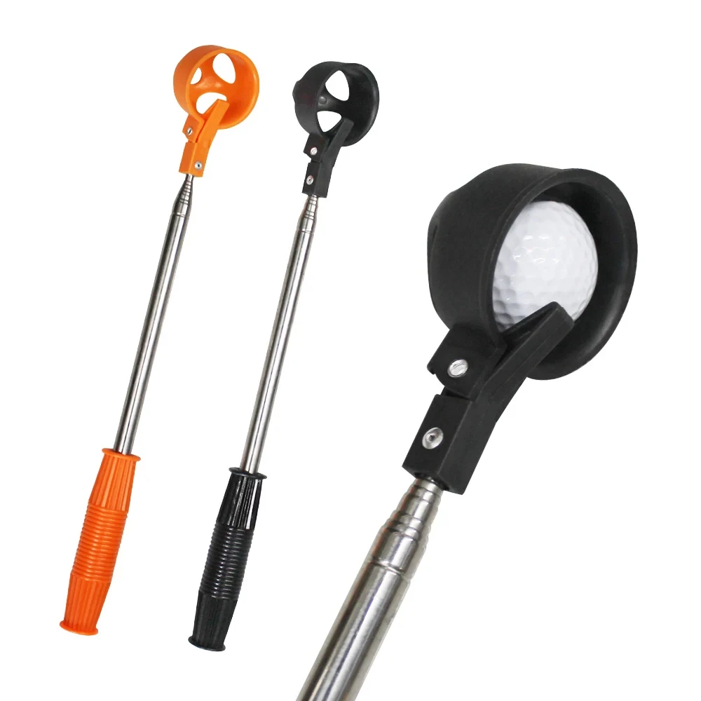aluminum scoop golf ball pick up retriever grabber picker with rubber grip handle shag bag