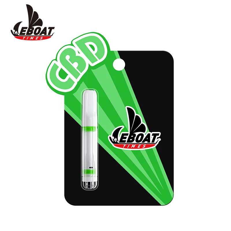 2021 г., трендовый Полный керамический ватный испаритель Eboat без хлопка, 510 вап-картриджей, 1 г, OEM Пустой одноразовый испаритель