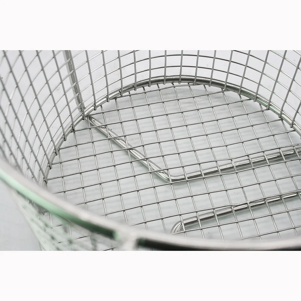 Stainless Steel fry basket Wire Mesh Round  Fry Potato Fryer Basket Food Mesh Strainer