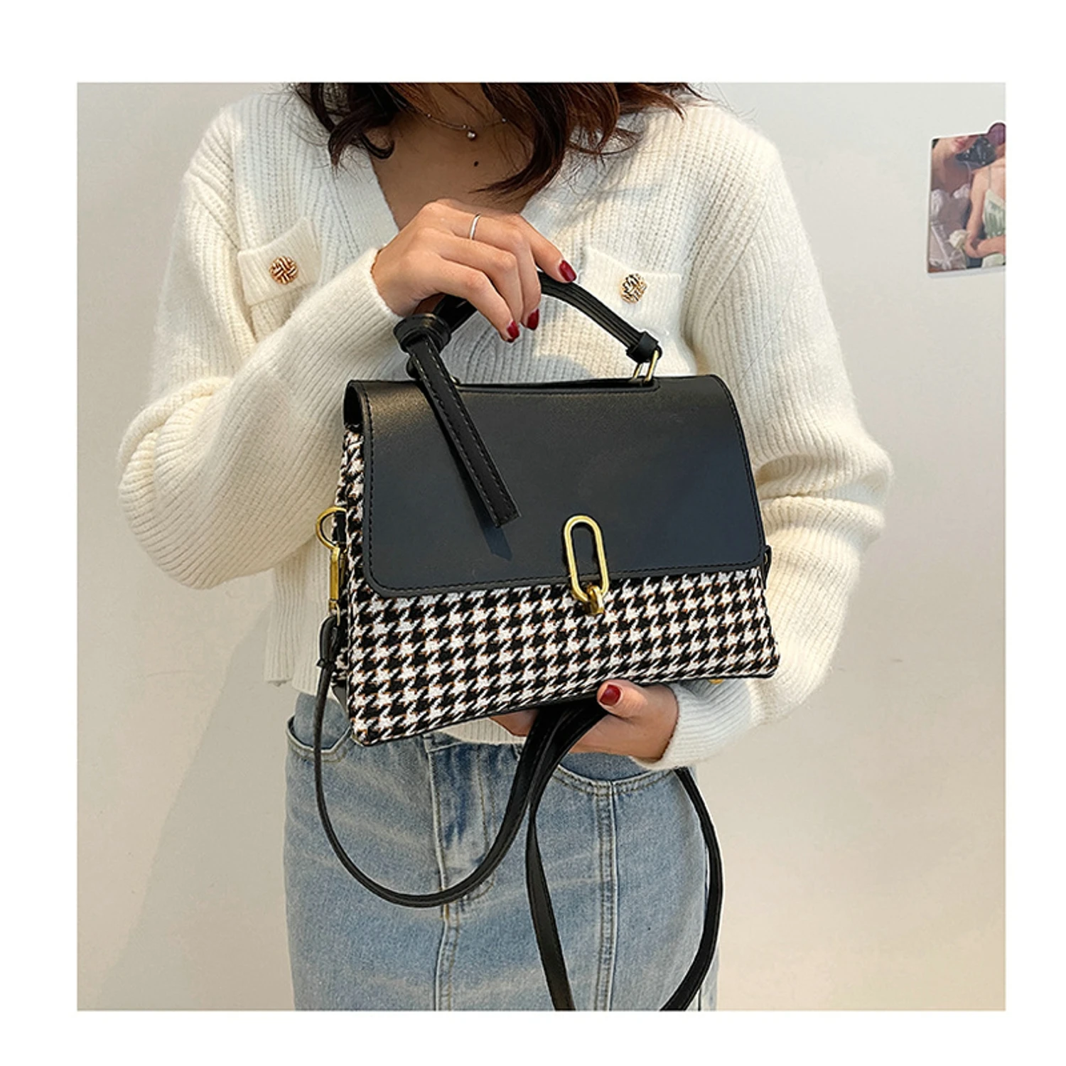 2022 Grid Korean Stylish Sling Bag Fashion Clutch Handbag For Girls Designer Bags Women Handbags Ladies