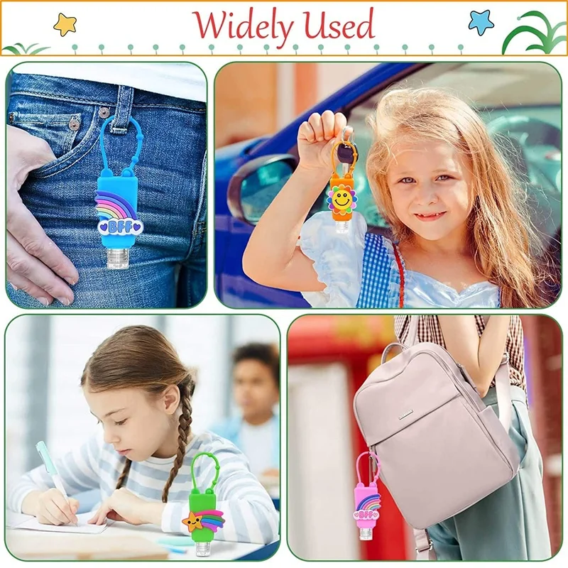 Custom Animal Shape Liquid Soap Container 30ml Silicone Bottles Travel Pocketback Hand Gel Sanitizer Bottle with Silicone Holder