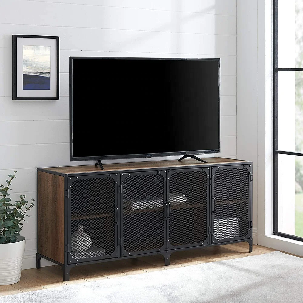 SeeYtomo Metal Mesh TV CABINET IRON STORAGE CABINET