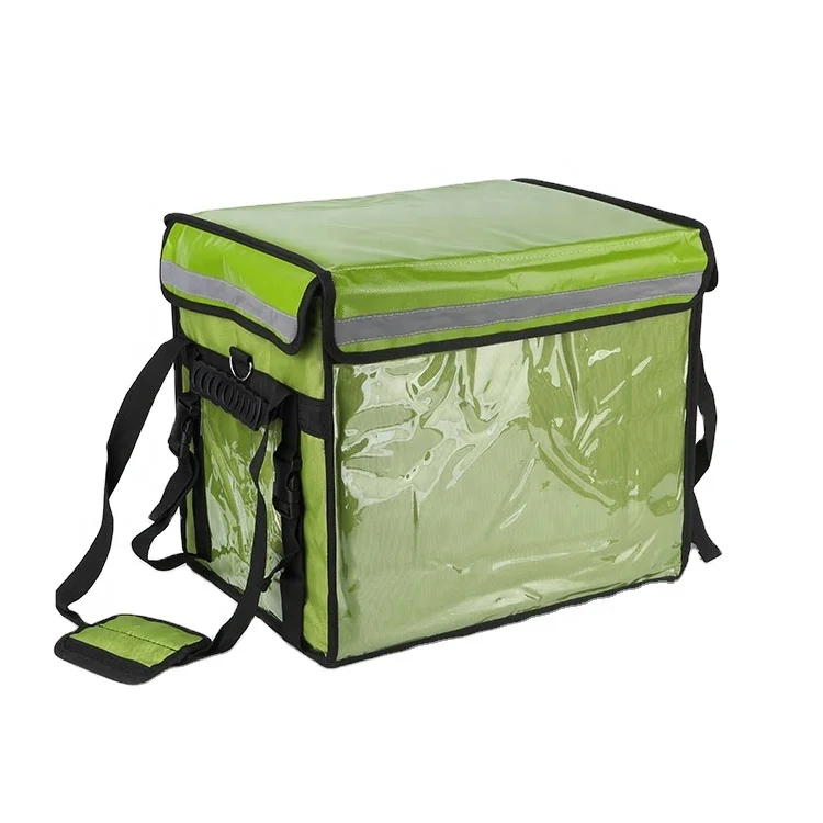 48L Insulated aluminium waterproof fast food pack pizza cooler delivery bag