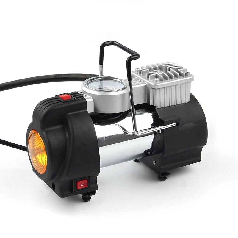 DC 12V Tire Pump with Digital  Screen, Portable Air Compressor for Car Tires with Long Cable ,Emergency LED Flashlight