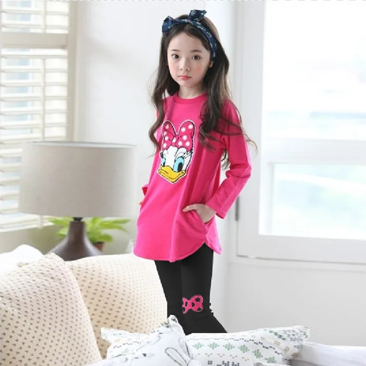 New Korean spring and autumn children set of pure cotton two-piece kids clothing sets wholesale