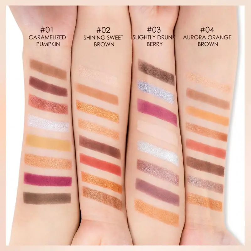 O.TWO.O Professional Cheap Makeup 8 Color Glitter Eyeshadow Private label Matte Shimmer Pigmented Eye Shadow