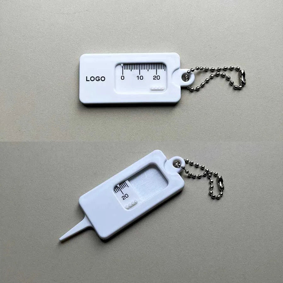 0~25mm Plastic Tire Ruler Vernier Tyre Tread Depth Gauge Caliper Car Motorcycle Wheel Measurement Millimeter Measuring Tool
