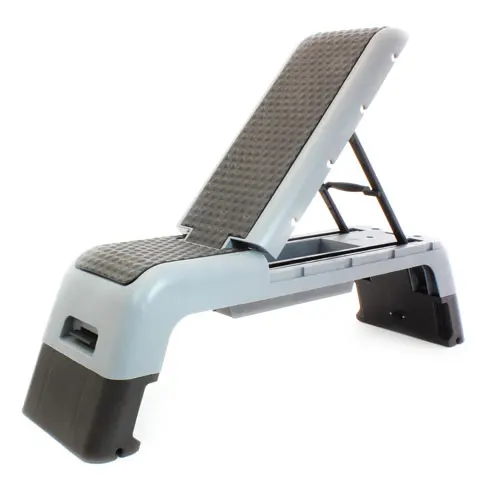 Multifunctional Adjustable Aerobic Step Deck Stepper Bench for Free Weight Training Intense Cardio Exercises