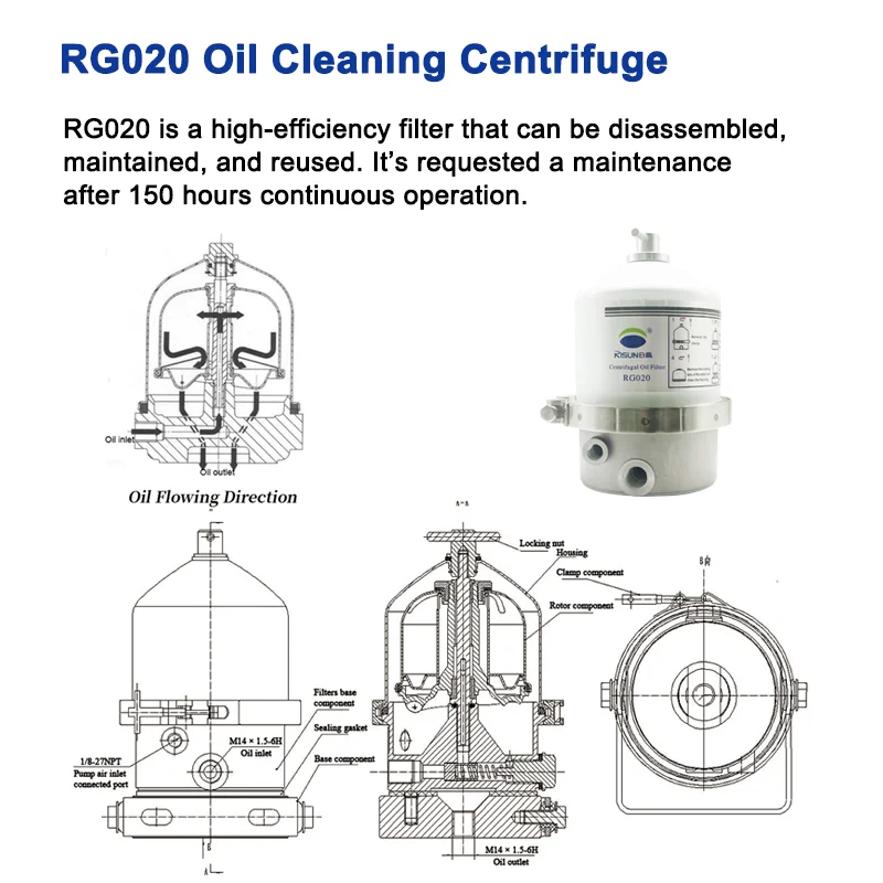 Agricultural Machinery and Equipment Centrifugal Oil Separator Centrifugal Oil Filter Centrifuge Oil Filter