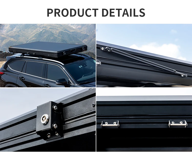 hydraulic rods 420D Waterproof Oxford cloth Pops straight up  Aluminum rooftop tent
