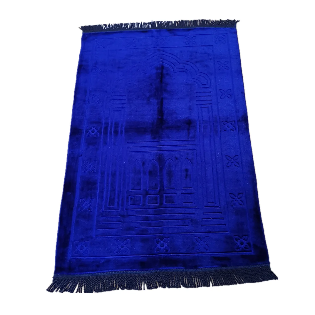2022 new Customized emboss solid design muslim prayer mat