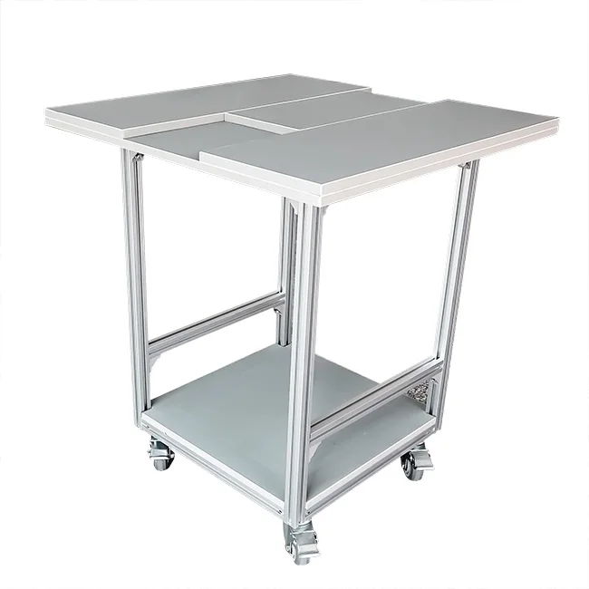 Worktable Profile for Framing Wholesale High Quality Aluminum  OEM  Adjustable Wood Panel Flat wheel With Foot Brake