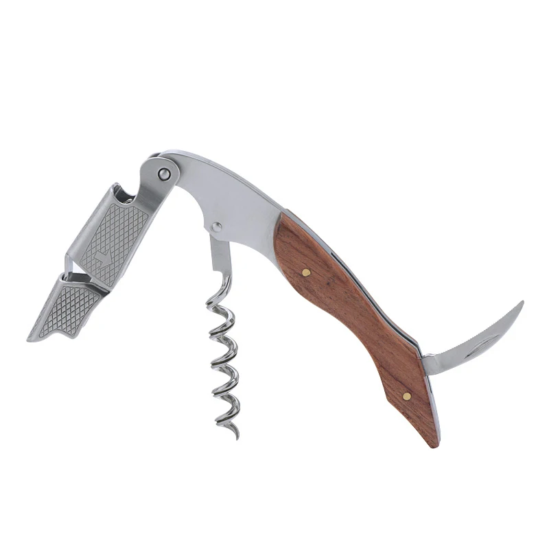 Custom Wooden Handle Corkscrew Wine Bottle Opener