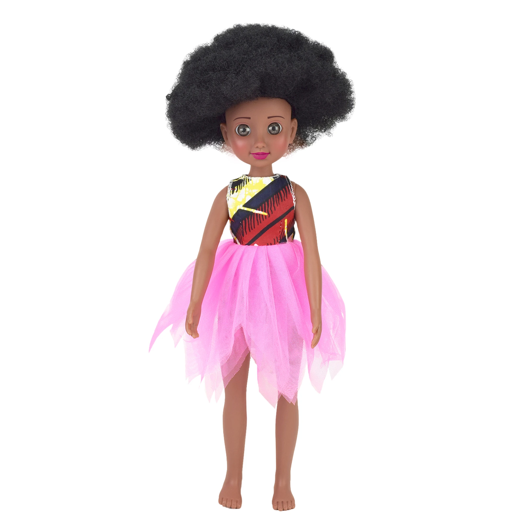 Manufacturer 13 inch thin black afro doll black african american baby dolls kinky hair for children girl boys gift