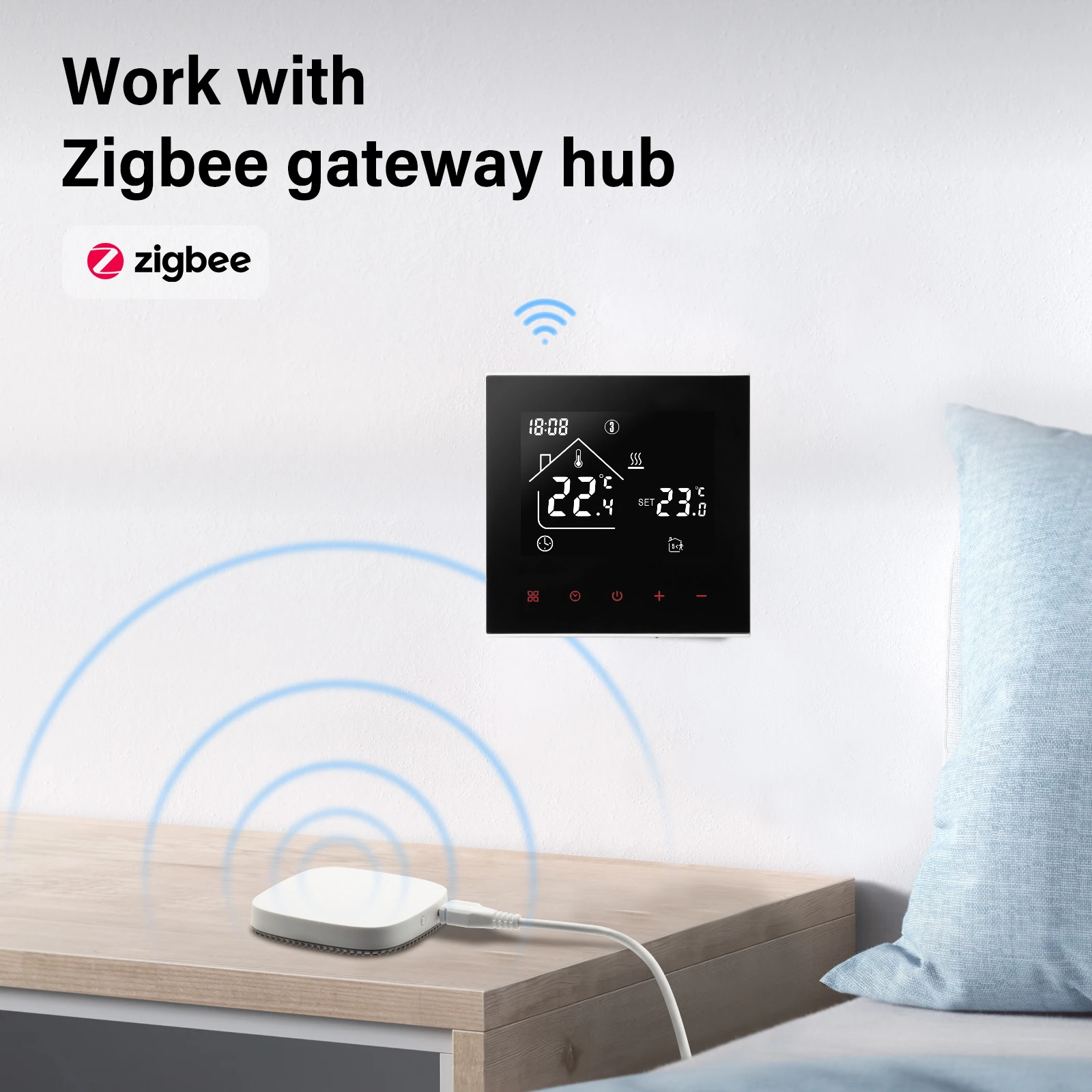 3A water underfloor heating room thermostat Zigbee smart Tuya thermostat for hydraulic water heating system