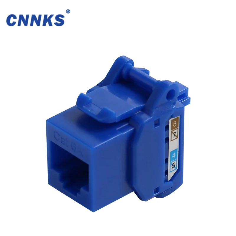 Good Quality Toolless Cat 6 keystone Jack Metal Shielding Pass Channel  180 degree cat6 keystone jack