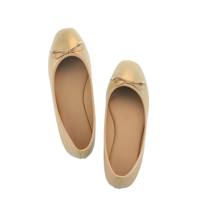 Stock women flat shoes casual ladies shoes women flat rubber shoes lady square toe elastic bow basic styles