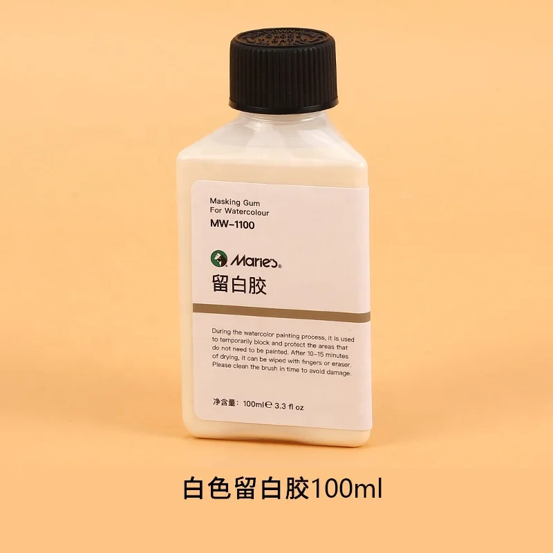 Maries Masking Gum for Watercolor Painting Paint Medium Varnish Linseed Oil Abluent Megilp Turpentine Art Materials
