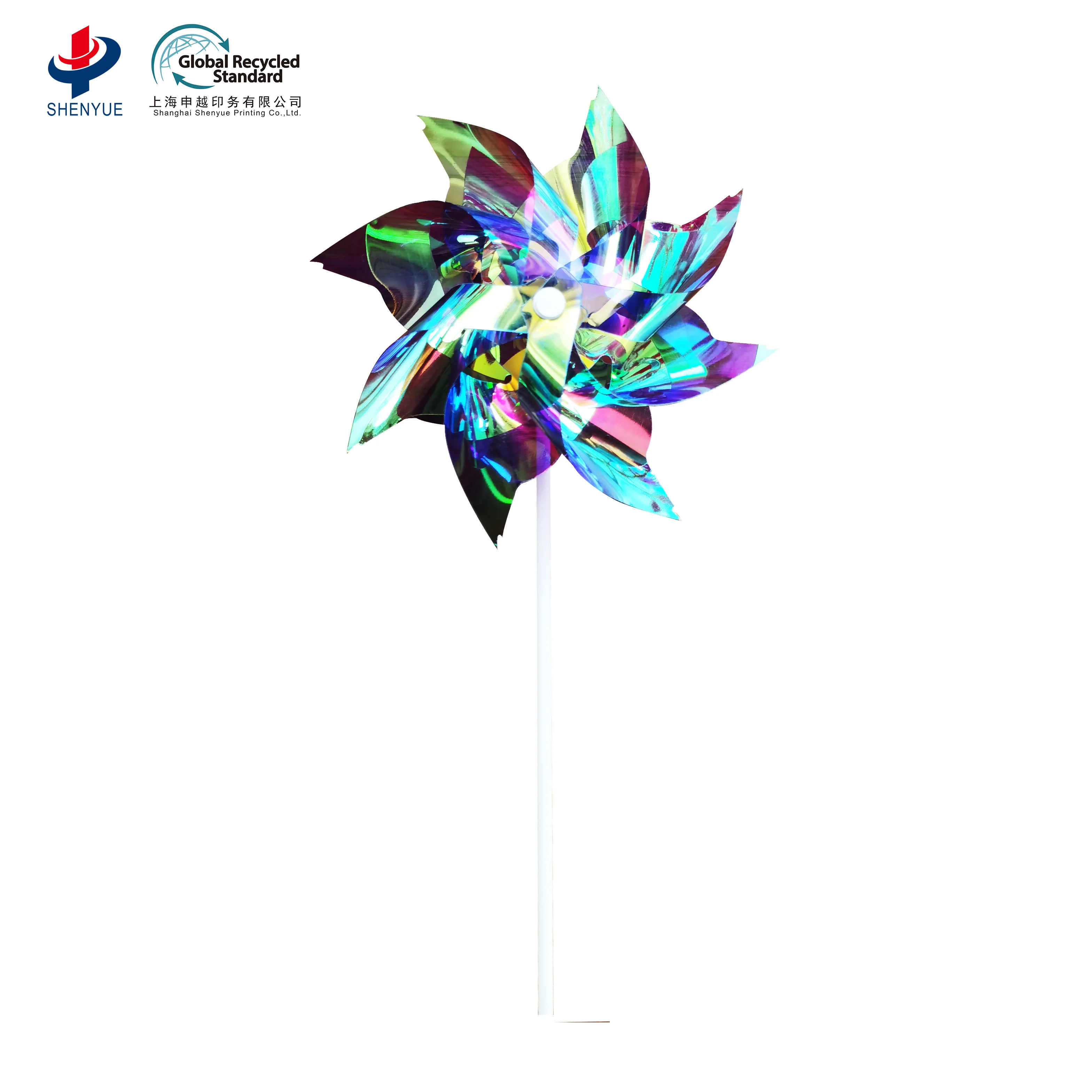 Настраиваемая пластиковая многоцветная игрушка для сада, птиц, пугающих детей, забавная игрушка windemill, переработанная ветряная мельница