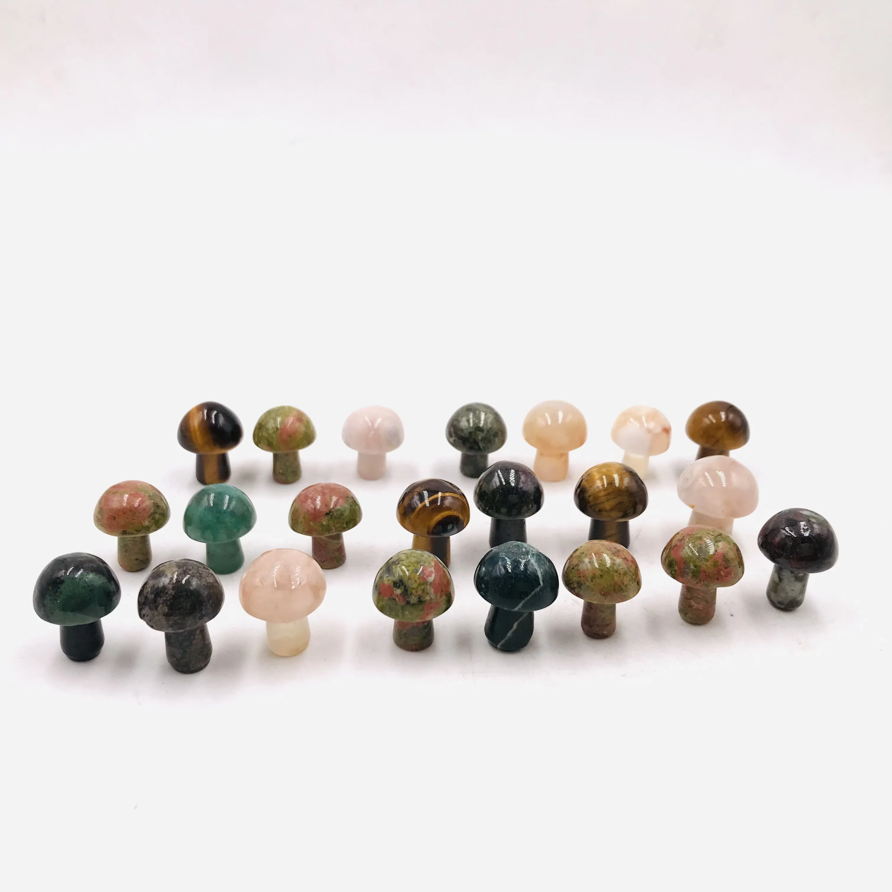 Wholesale High-quality Natural Healing Stones Polished all kinds Crystal Mini Mushroom for decoration