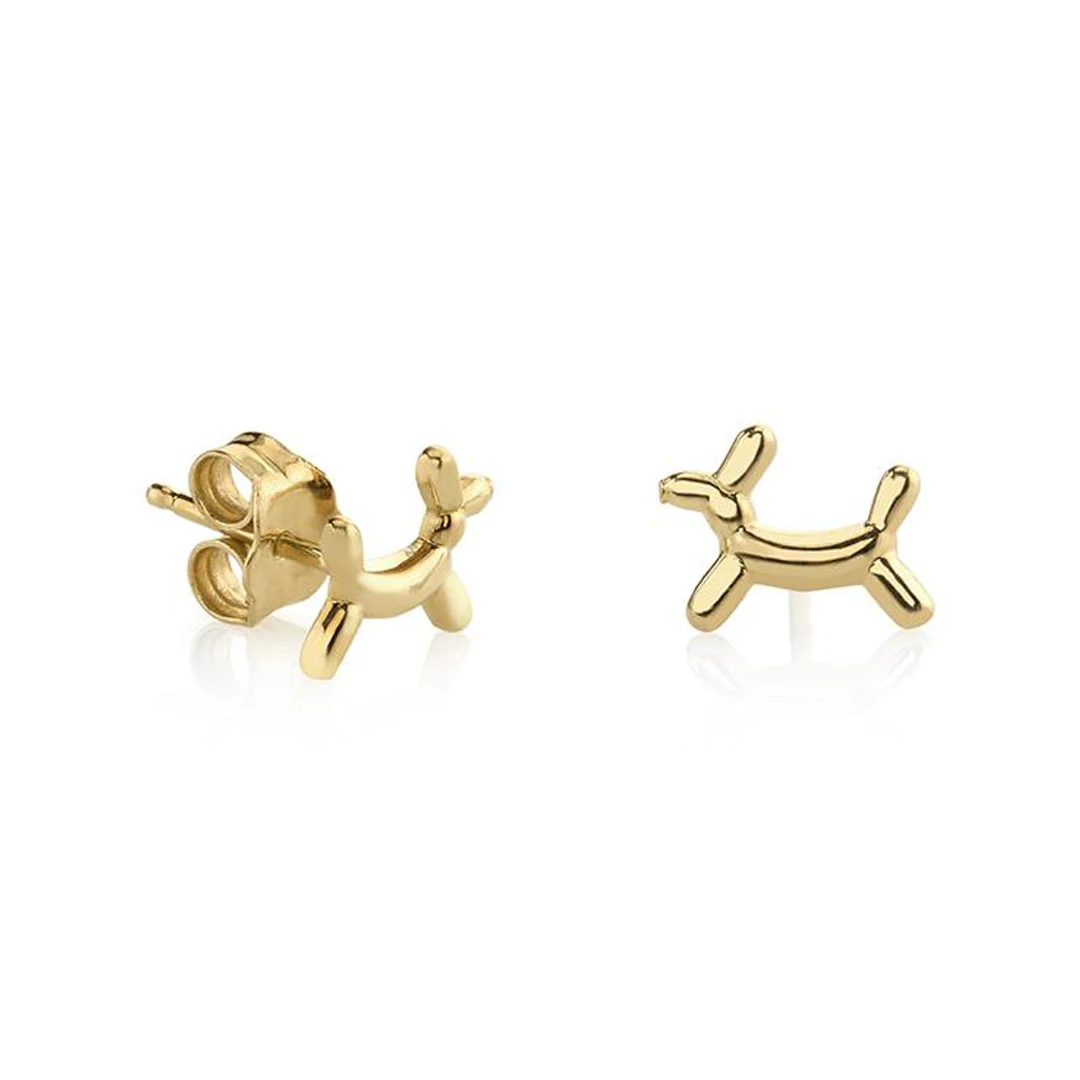 Hot items gold cute dog studs earrings silver jewellery womens earrings trendy