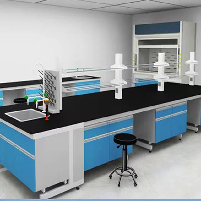 Good Price Corrosion Resistant Steel And Wood Lab Central Bench,school lab furniture student chemistry lab bench