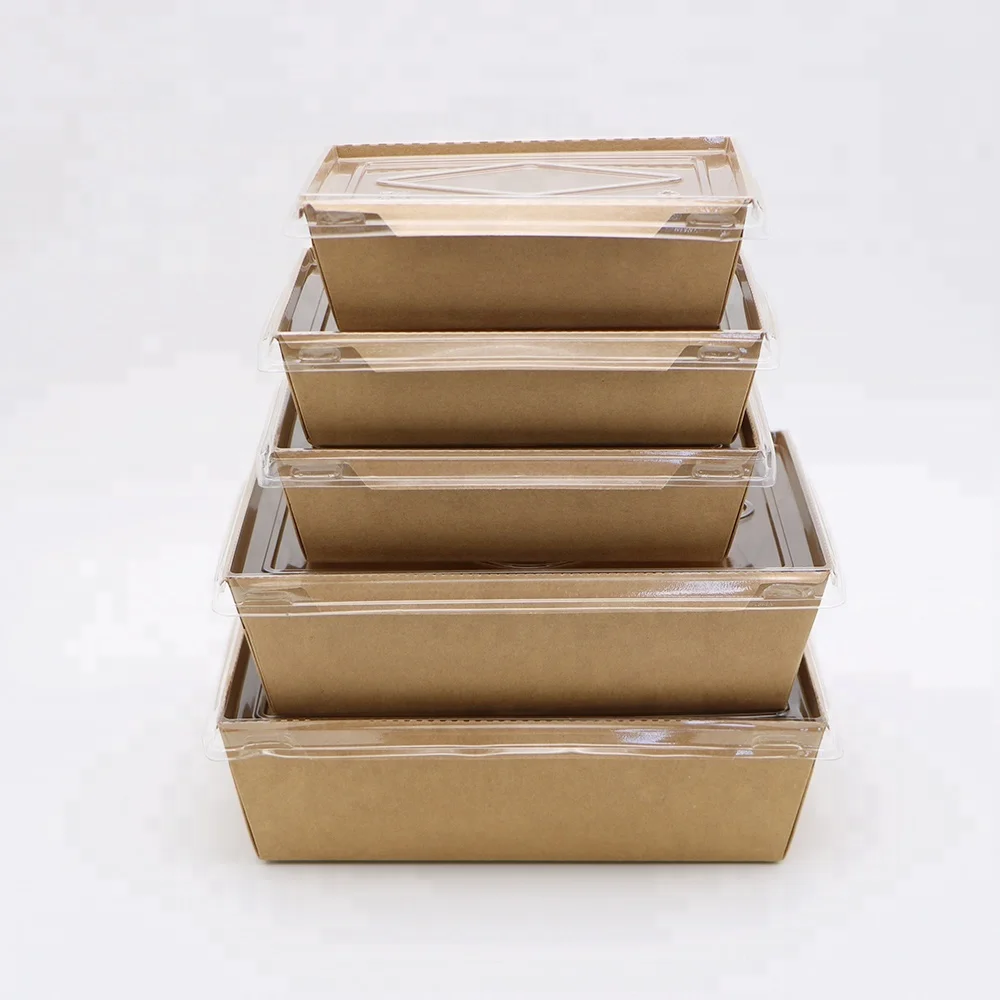 Disposable paper sushi tray with clear lid