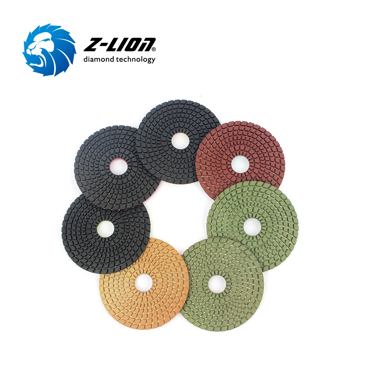 Z-LION Diamond Resin Bond Wet Polishing Pad for Granite Marble Artificial Stone ZL-123C