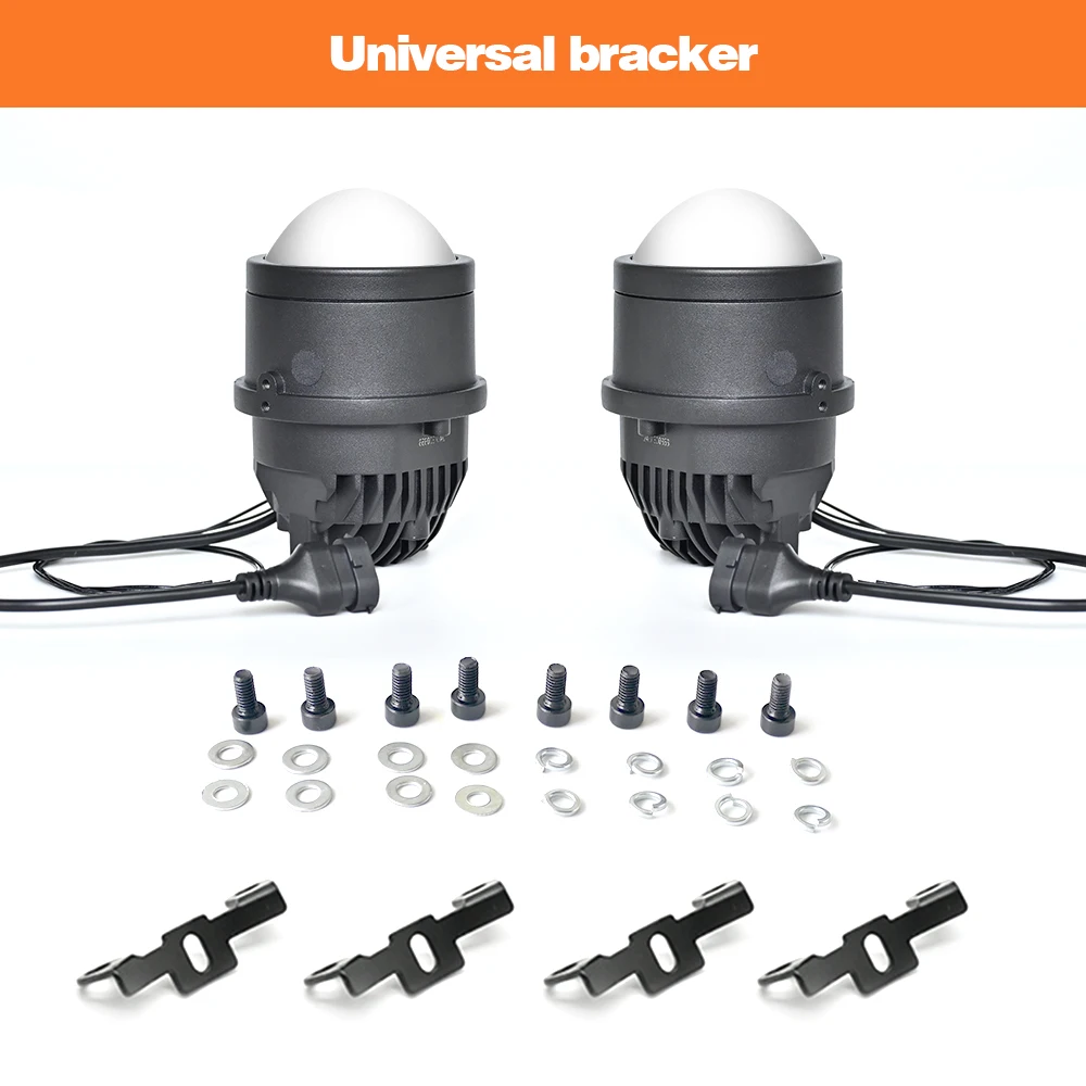 55W high power X5 car fog project light 3.0inch bi led projector lens led fog/driving lights high low beam fog light projector