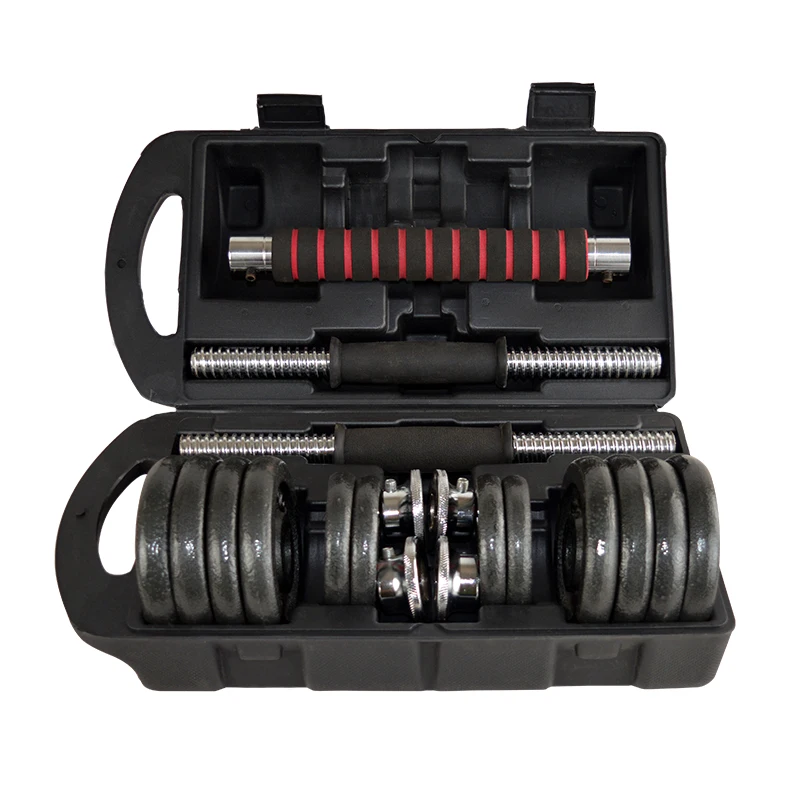 Weight Lifting For Gym Black 20Kg Weight Adjustable Dumbbell Set