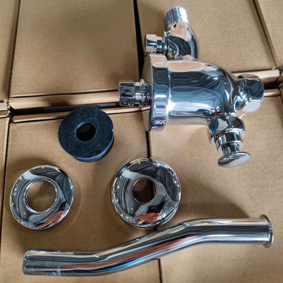 water-tap Copper urinal flush valve hand-push type urinal delay valve urinal toilet switch flush valve push-push type